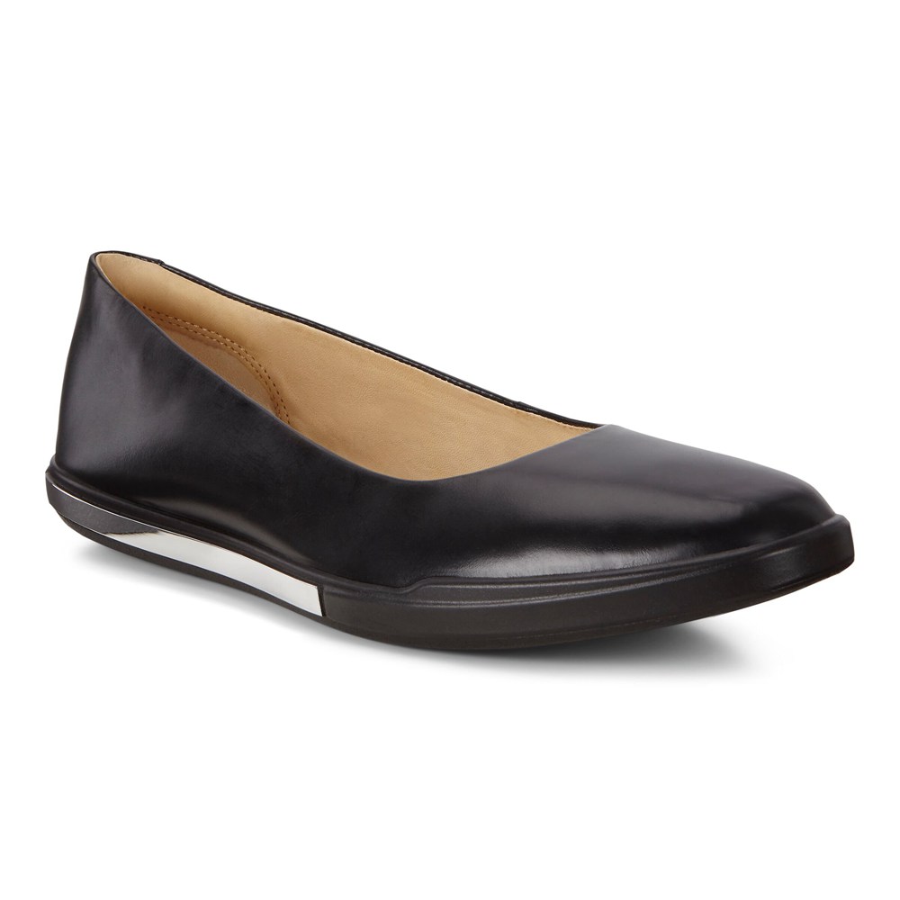 ECCO Womens Ballerinas Black - Simpil Ii Slip-On - EVU-190267